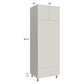 RTA Milan Beige Matte 30" x 90" Double Oven Cabinet