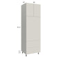 RTA Milan Beige Matte 30" x 96" Combo Oven Cabinet