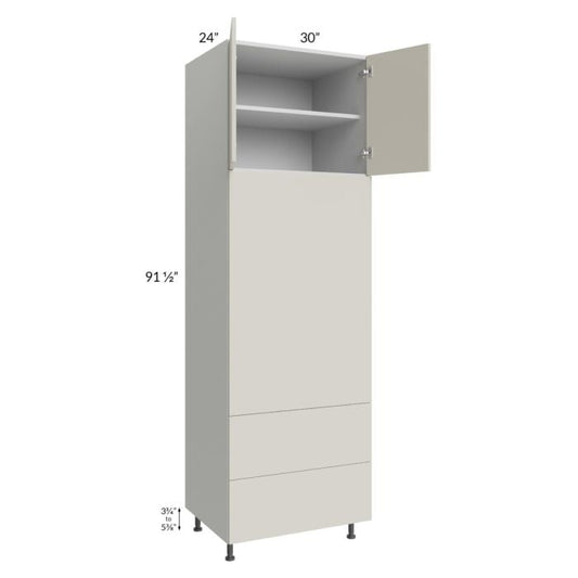 RTA Milan Beige Matte 30" x 96" Combo Oven Cabinet