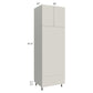 RTA Milan Beige Matte 30" x 96" Double Oven Cabinet with 2 Finished Sides