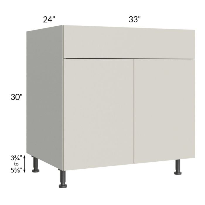 RTA Milan Beige Matte 33" Base Cabinet with 1 Finished Side