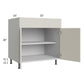 RTA Milan Beige Matte 33" Base Cabinet with 2 Roll Out Trays