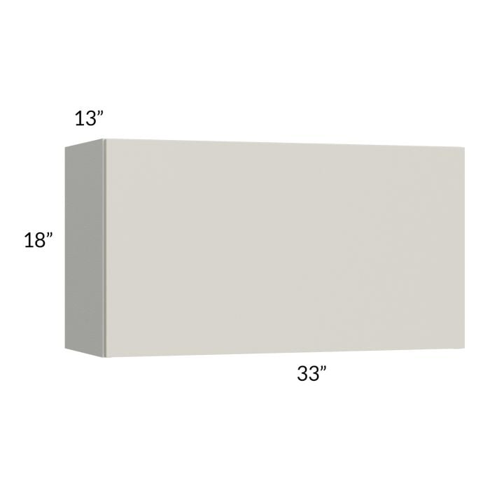 RTA Milan Beige Matte 33" Countertop Wall Appliance Cabinet with 2 Finished End Panels