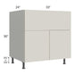 RTA Milan Beige Matte 33" Farm Sink Base Cabinet with 2 Finished Sides