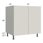RTA Milan Beige Matte 33" Full Height Door Base Cabinet