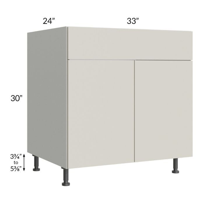 RTA Milan Beige Matte 33" Sink Base Cabinet with 2 Finished Sides