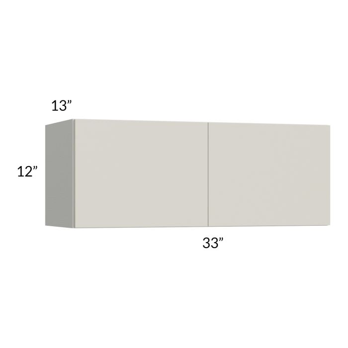RTA Milan Beige Matte 33" x 12" Wall Cabinet with 2 Finished End Panels