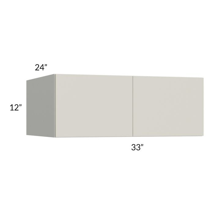 RTA Milan Beige Matte 33" x 12" x 24" Wall Cabinet