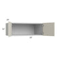 RTA Milan Beige Matte 33" x 12" x 24" Wall Cabinet with 2 Finished End Panels