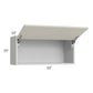 RTA Milan Beige Matte 33" x 15" Lift-Up Door Wall Cabinet with 1 Finished End Panel