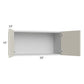 RTA Milan Beige Matte 33" x 15" Wall Cabinet with 1 Finished End Panel