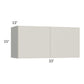 RTA Milan Beige Matte 33" x 15" Wall Cabinet with 2 Finished End Panels