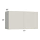 RTA Milan Beige Matte 33" x 18" Wall Cabinet with 1 Finished End Panel
