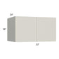 RTA Milan Beige Matte 33" x 18" x 24" Wall Cabinet with 2 Finished End Panels