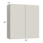 RTA Milan Beige Matte 33" x 36" Wall Cabinet with 1 Finished End Panel