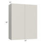 RTA Milan Beige Matte 33" x 42" Wall Cabinet