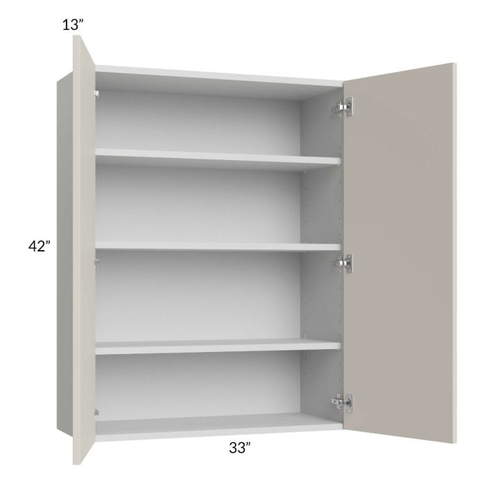 RTA Milan Beige Matte 33" x 42" Wall Cabinet