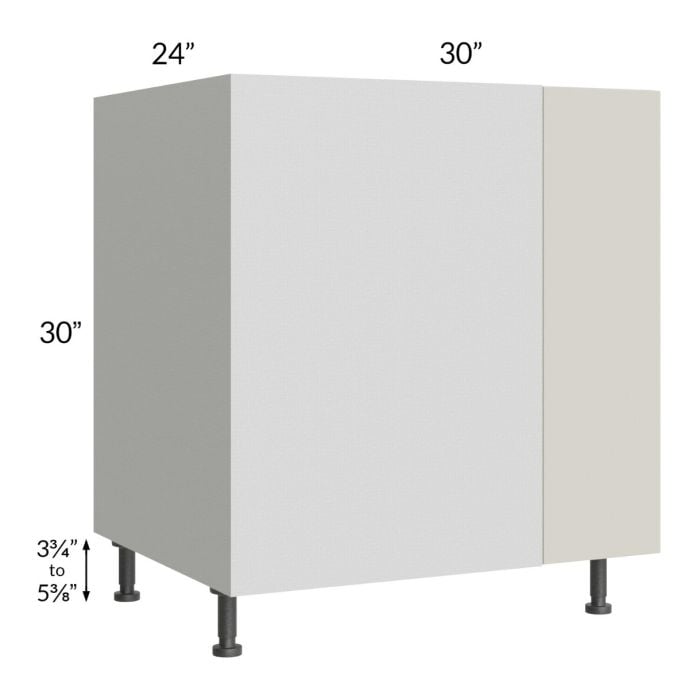 RTA Milan Beige Matte 36" - 39" Full Height Door Blind Base Corner Cabinet-Left-Hinged Door on Right