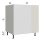 RTA Milan Beige Matte 36" - 39" Full Height Door Blind Base Corner Cabinet-Right-Hinged Door on Left