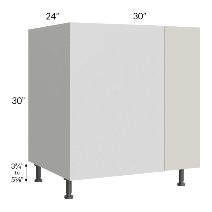 RTA Milan Beige Matte 36" - 39" Full Height Door Blind Base Corner Cabinet-Right-Hinged Door on Left