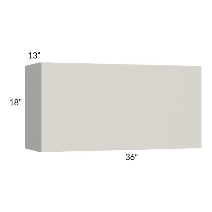 RTA Milan Beige Matte 36" Countertop Wall Appliance Cabinet with 2 Finished End Panels