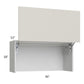RTA Milan Beige Matte 36" Countertop Wall Appliance Cabinet with 2 Finished End Panels