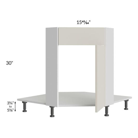 RTA Milan Beige Matte 36" Diagonal Corner Sink Front-Left Hinged
