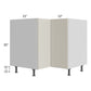 RTA Milan Beige Matte 36" Easy Reach Corner Cabinet-Left Hinged