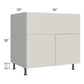 RTA Milan Beige Matte 36" Farm Sink Base Cabinet with 2 Finished Sides
