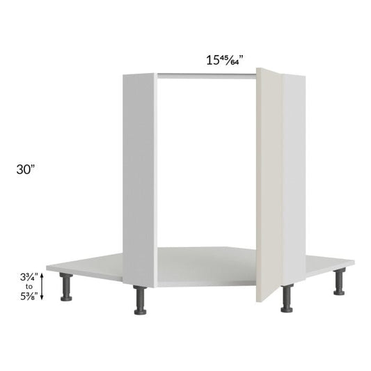 RTA Milan Beige Matte 36" Full Height Door Diagonal Corner Sink Front with Sink Tilt-Out