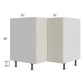 RTA Milan Beige Matte 36" Lazy Susan Base Cabinet-Left Hinged