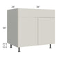 RTA Milan Beige Matte 36" Sink Base Cabinet with 1 Finished Side