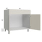 RTA Milan Beige Matte 36" Sink Base Cabinet with 1 Finished Side