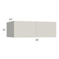 RTA Milan Beige Matte 36" x 12" x 24" Wall Cabinet with 1 Finished End Panel