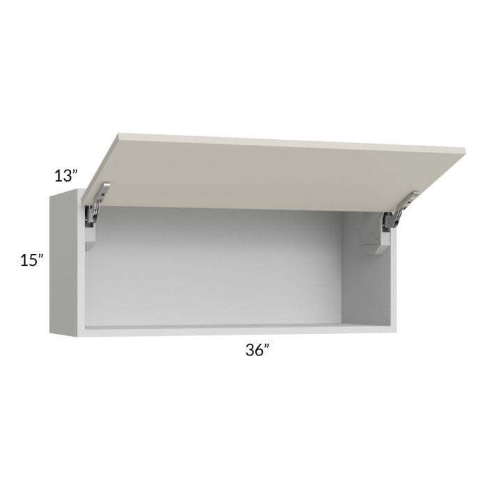 RTA Milan Beige Matte 36" x 15" Lift-Up Door Wall Cabinet