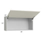 RTA Milan Beige Matte 36" x 18" Lift-Up Door Wall Cabinet with 1 Finished End Panel