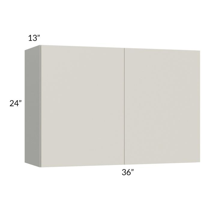 RTA Milan Beige Matte 36" x 24" Wall Cabinet with 2 Finished End Panels