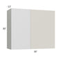 RTA Milan Beige Matte 36" x 30" Blind Corner Wall Cabinet-Right-Hinged Door on Left with 1 Finished End Panel