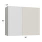 RTA Milan Beige Matte 36" x 30" Blind Corner Wall Cabinet-Right-Hinged Door on Left with 2 Finished End Panels