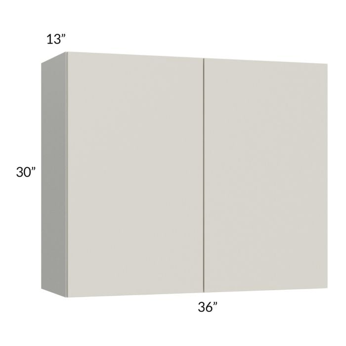 RTA Milan Beige Matte 36" x 30" Wall Cabinet with 2 Finished End Panels