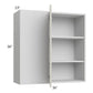 RTA Milan Beige Matte 36" x 36" Blind Corner Wall Cabinet-Left-Hinged Door on Right