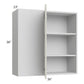RTA Milan Beige Matte 36" x 36" Blind Corner Wall Cabinet-Right-Hinged Door on Left