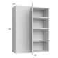 RTA Milan Beige Matte 36" x 42" Blind Corner Wall Cabinet-Right-Hinged Door on Left