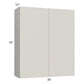 RTA Milan Beige Matte 36" x 42" Wall Cabinet with 1 Finished End Panel