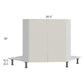 RTA Milan Beige Matte 42" Full Height Door Diagonal Corner Sink Front with Sink Tilt-Out