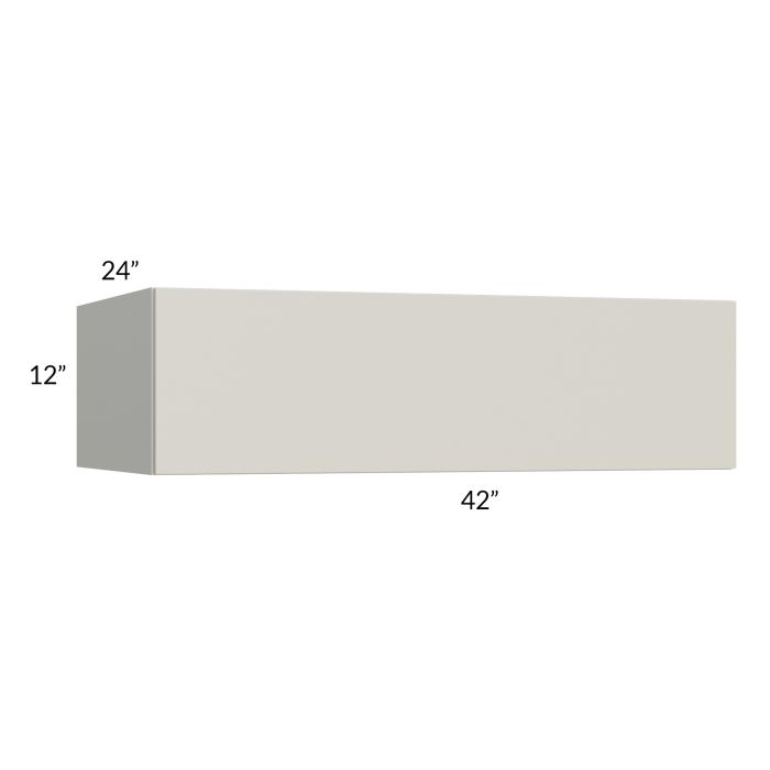 RTA Milan Beige Matte 42" x 12" x 24" Lift-Up Door Wall Cabinet