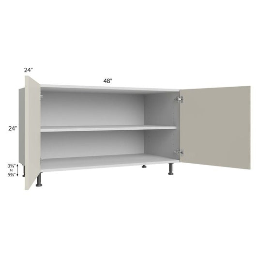 RTA Milan Beige Matte 48" 2-Door Range Top Base Cabinet