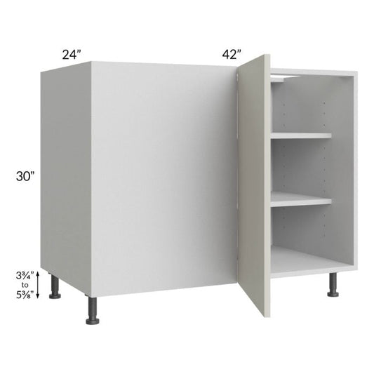 RTA Milan Beige Matte 48" - 51" Full Height Door Blind Base Corner Cabinet-Left-Hinged Door on Right with 2 Finished Sides