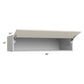 RTA Milan Beige Matte 48" x 12" x 24" Lift-Up Door Wall Cabinet with 1 Finished End Panel