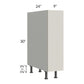 RTA Milan Beige Matte 9" Full Height Door Base Cabinet-Right Hinged